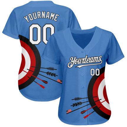 Custom Name and Number Authentic Baseball Jersey with Light Blue 3D Pattern Design - Personalized Team Gear Personalized