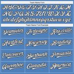 Custom Name and Number Authentic Baseball Jersey with Light Blue 3D Pattern Design - Personalized Team Gear Personalized