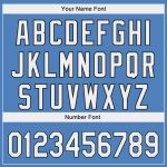 Custom Name and Number Authentic Baseball Jersey with Light Blue 3D Pattern Design - Personalized Team Gear Personalized