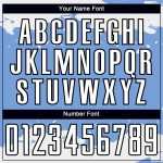 Custom Abstract Fragment Soccer Jersey - Personalized Light Blue Art with Name and Number, White Black Design Personalized