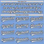 Personalized Light Blue Baseball Jersey - Authentic White and Black Design Personalized Light Blue White-Black Authentic