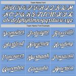Custom Name and Number Baseball Jersey - Authentic Light Blue White-Black Team Jersey Personalized Light Blue White-Black