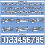 Custom Name and Number Basketball Shorts - Light Blue White Black Authentic Team Gear Personalized Light Blue White-Black