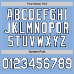 Personalized Custom Name Number Light Blue Black White Sleeveless Baseball Jersey - Authentic Team Gear Personalized Light