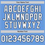 Custom Team Baseball Jersey - Personalized Light Blue White-Black Mesh with Name and Number - Authentic Throwback Style Personalized