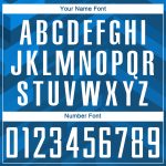 Light Blue Personalized Sublimation Soccer Uniform Jersey - White and Black Design Personalized Light Blue White-Black Sublimation