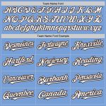 Custom Authentic Baseball Jersey with Personalized Name and Number, Light Blue White Brown Colors, 3 Arm Shapes Personalized