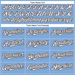 Custom Name and Number Authentic Baseball Jersey - Light Blue White-Brown Personalized Team Jersey Personalized Light Blue