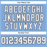 Custom Name and Number Authentic Baseball Jersey - Light Blue White-Brown Personalized Team Jersey Personalized Light Blue