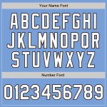Custom Name and Number Light Blue White-Brown Baseball Jersey - Personalized Authentic Raglan Sleeves Personalized Light