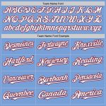 Custom Light Blue White-Crimson Baseball Jersey with Personalized Name & Number - Authentic Raglan Sleeves Personalized Light