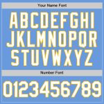 Custom Name Number Baseball Jersey Light Blue White Gold Authentic Throwback Team Design Personalized Light Blue White-Gold