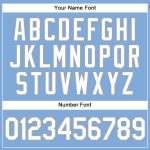 Custom Name and Number Personalized Authentic Baseball Jersey - Light Blue White-Gray Design Personalized Light Blue White-Gray