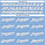 Custom Name and Number Personalized Authentic Baseball Jersey - Light Blue White-Gray Design Personalized Light Blue White-Gray