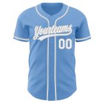 Personalized Light Blue White Gray Baseball Jersey - Authentic Design, Custom Sports Apparel Personalized Light Blue White-Gray