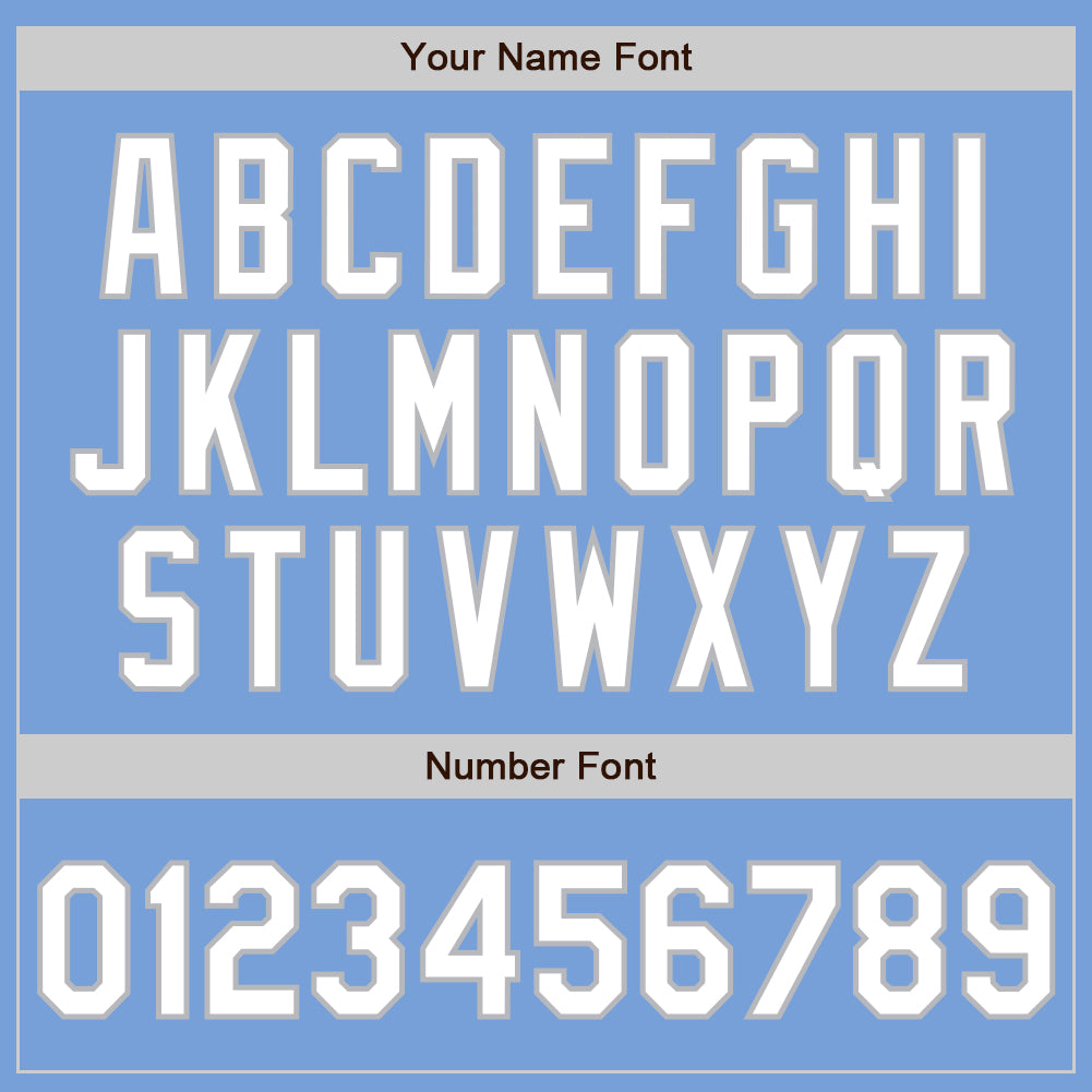 Personalized Light Blue White-Gray Authentic Raglan Sleeves Baseball Jersey Team Custom Name and Number Personalized Custom Name & Number Light Blue White-Gray Baseball Jersey with Authentic Raglan Sleeves Personalized Light - Image 5