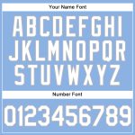 Custom Team Name Number Light Blue Gray Performance Golf Polo Shirt Personalized Light Blue White-Gray Performance Vapor
