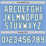 Custom Name and Number Baseball Jersey - Personalized Light Blue White-Green Authentic Raglan Sleeves Personalized Light