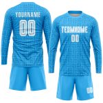 Custom Name and Number Soccer Jersey - Light Blue and White Personalized Team Uniform Personalized Light Blue White Home