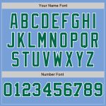 Custom Name Number Authentic Baseball Jersey Light Blue White Kelly Green Pinstripe Fashion Personalized Light Blue White-Kelly