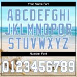 Custom Name Number Beach Baseball Jersey 3D Light Blue Pattern Authentic Team Design Personalized Light Blue White-Light