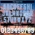 Custom Name and Number Baseball Jersey with 3D Light Blue Palm Trees Design - Authentic Team Apparel Personalized Light Blue