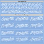 Custom Name Number Light Blue Baseball Jersey - Authentic Team Jersey, Personalized White Line Design Personalized Light