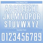 Personalized Light Blue Soccer Jersey with White Lines - Custom Sublimation Uniform Personalized Light Blue White Lines Sublimation