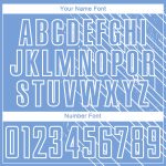 Custom Name and Number Soccer Jersey - Personalized Light Blue White Lines Sublimation Uniform Personalized Light Blue White