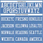 Custom Light Blue White Mesh Football Jersey with Personalized Name & Number - Authentic Team Apparel Personalized Light