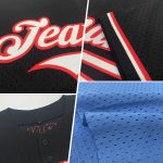 Custom Name and Number Personalized Light Blue White Mesh Baseball Jersey - Authentic Throwback Style Personalized Light