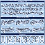 Custom Seagulls Basketball Shorts with 3D Light Blue White-Navy Pattern, Personalized Name and Number Personalized Light