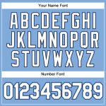 Custom Name and Number Authentic Baseball Jersey - Personalized Light Blue White-Navy Team Apparel Personalized Light Blue