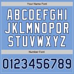 Personalized Light Blue Authentic Baseball Jersey with White-Navy Trim Personalized Light Blue White-Navy Authentic Baseball