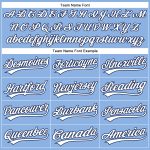 Custom Light Blue White Navy Performance Golf Polo Shirt with Name and Number Personalized Light Blue White-Navy Performance