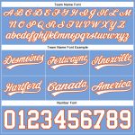 Custom Name Number Personalized Basketball Shorts Light Blue White Orange Authentic Personalized Light Blue White-Orange