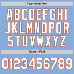 Custom Light Blue Orange White Sleeveless Baseball Jersey with Personalized Name and Number - Authentic Team Apparel Personalized