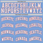 Custom Light Blue White-Orange Basketball Jersey with Name & Number - Personalized Authentic Throwback Team Apparel Personalized
