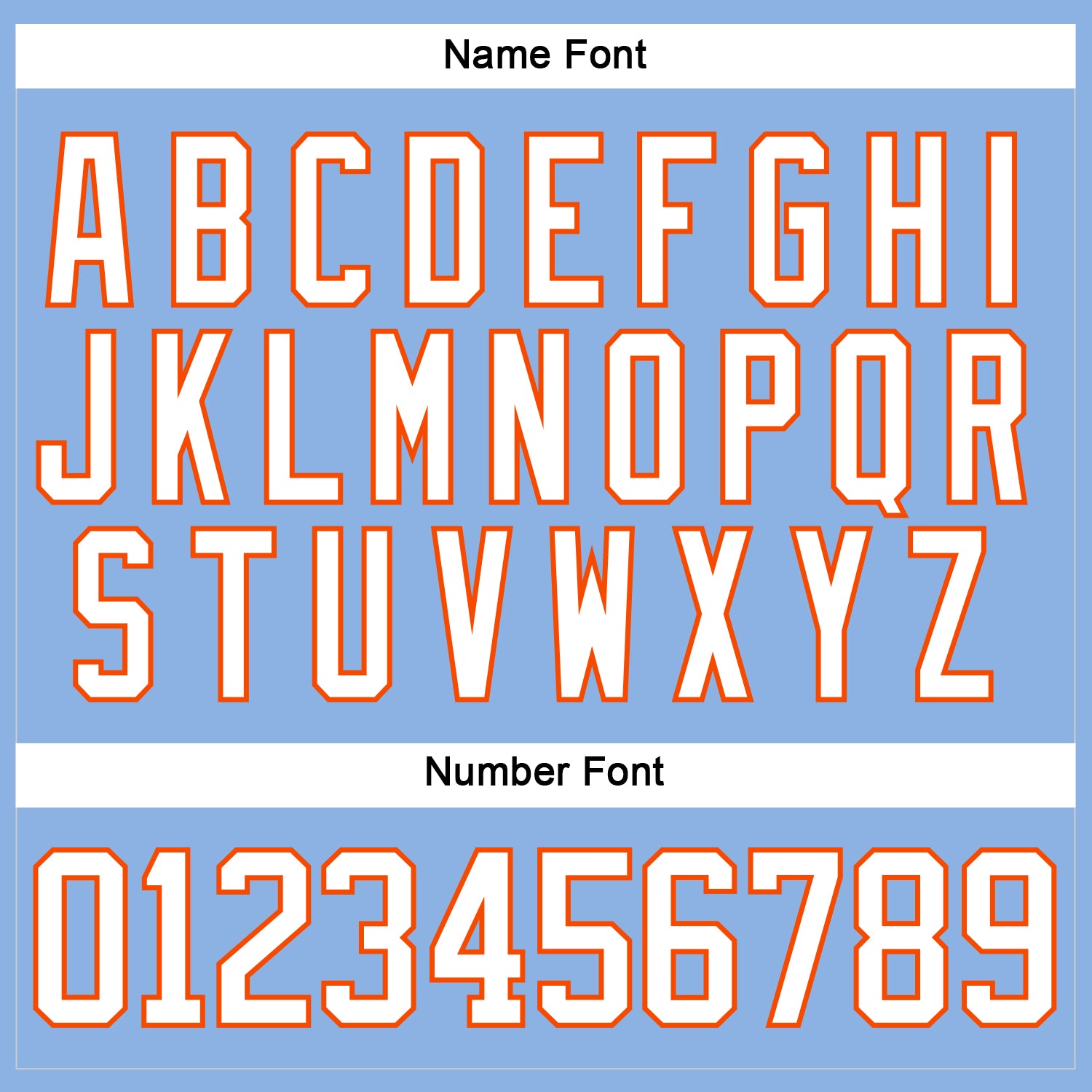 Personalized Light Blue White-Orange Hockey Lace Neck Jersey Team Custom Name and Number Custom Name Number Personalized Light Blue Hockey Jersey with Orange Lace - Team Neck Design Personalized Light Blue White-Orange - Image 5