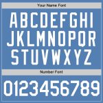 Custom Team Name and Number Light Blue White Performance T-Shirt - Personalized Sportswear Personalized Light Blue White