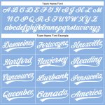 Custom Team Name Number Performance Golf Polo Shirt Light Blue White Personalized Light Blue White Performance Vapor Golf