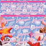 Personalized Hawaii Palm Trees Starfishes Basketball Jersey Light Blue White-Pink Custom Name and Number Personalized Light