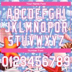 Personalized Hawaii Palm Trees Starfishes Basketball Jersey Light Blue White-Pink Custom Name and Number Personalized Light