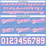 Custom Name Number Light Blue White Pink Basketball Shorts Personalized Team Gear Personalized Light Blue White-Pink Authentic