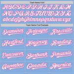 Custom Light Blue White-Pink Sleeveless Baseball Jersey with Personalized Name and Number - Authentic Team Apparel Personalized