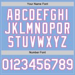 Custom Light Blue White-Pink Sleeveless Baseball Jersey with Personalized Name and Number - Authentic Team Apparel Personalized