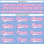 Custom Hockey Lace Neck Jersey - Personalized Light Blue White-Pink with Name and Number Personalized Light Blue White-Pink