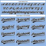Custom Light Blue White Pinstripe Authentic Baseball Jersey with Personalized Name and Number - Team Apparel Personalized