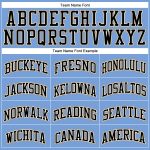 Custom Name and Number Authentic Basketball Jersey Light Blue White Pinstripe Black Old Gold Personalized Light Blue White