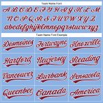 Custom Light Blue White Pinstripe Baseball Jersey with Name and Number - Authentic Team Apparel Personalized Light Blue White